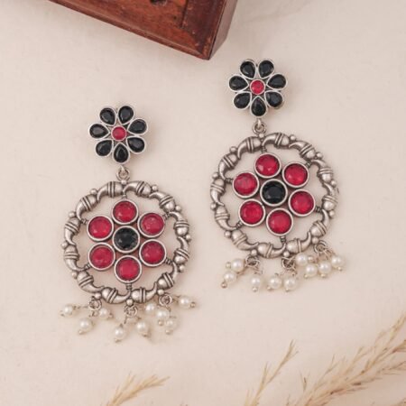 Silver Oxidised Earrings